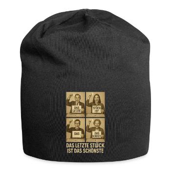 Das letzte Stück ist das Schönste - Jersey-Beanie - Schwarz - Vorne