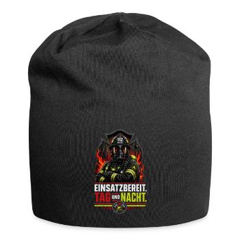 Feuerwehr - Jersey-Beanie - Schwarz - Vorne