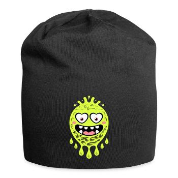 Lustiges Gruselmonster Mit Herzaugen - Jersey-Beanie - Schwarz - Vorne