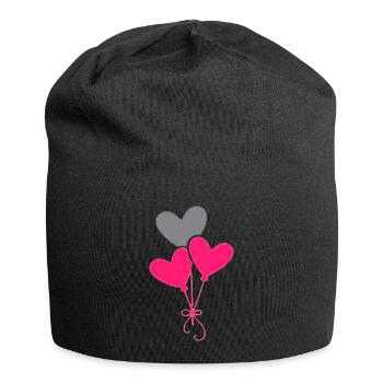 Heart Balloons Love - Jersey Beanie - black - Front