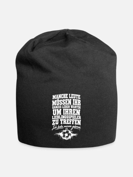 Geschenk für Mama Lieblingsspieler geboren - Jersey-Beanie - Schwarz