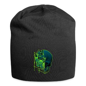 Minimal EDM Skull Polygon - Jersey-Beanie - Schwarz - Vorne