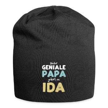 Dieser Geniale Papa Gehört Zu Ida - Jersey-Beanie - Schwarz - Vorne