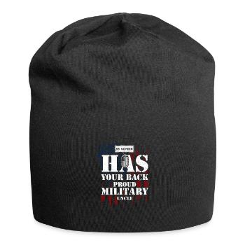 My Nephew Has Your Back Proud Mi... - Jersey Beanie - black - Front