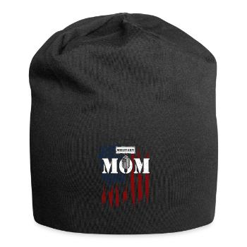 Military Mom - Veteran - Jersey-Beanie - Schwarz - Vorne
