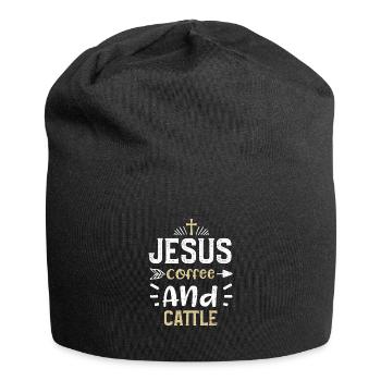 Jesus Coffee And Cattle - Jesus - Jersey Beanie - black - Front