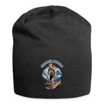 Wander Woman - Frauen Bergsteigen Wandern - Jersey-Beanie - Schwarz - Vorne