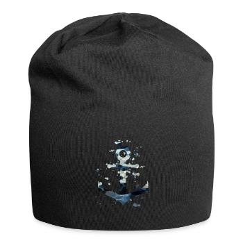 Watercolor anchor - Jersey Beanie - black - Front