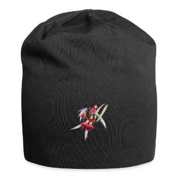 Eucalyptus - hand-drawn watercolor - Jersey Beanie - black - Front