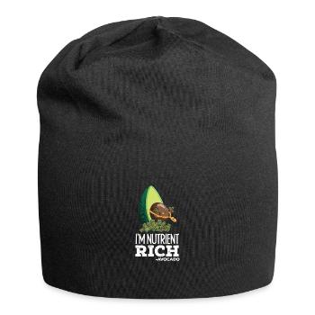 Drôle de fruit d'avocat riche en vitamines nutritives - Bonnet en jersey - noir - Devant