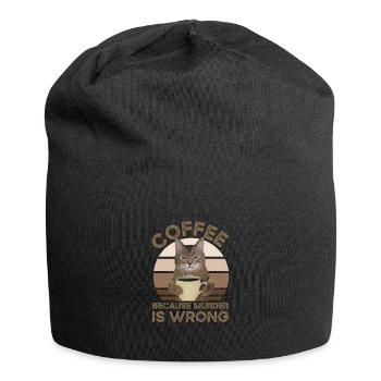 Coffee Because Murder Is Wrong - Jersey Beanie - black - Front