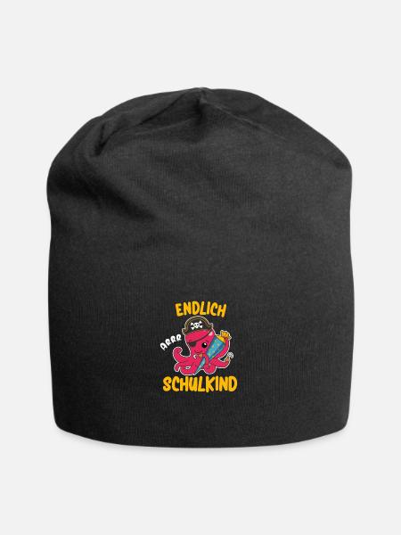 Pirat Oktopus Einschulung Schule Kinder Schultüte - Jersey-Beanie - Schwarz
