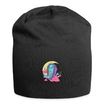 Kawaii Pastellfarben Gothic cute goth Sarg - Jersey-Beanie - Schwarz - Vorne