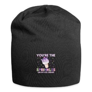 Lustiger Hippo Eis Niedliche Kawaii Ästhetik - Jersey-Beanie - Schwarz - Vorne