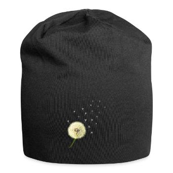 Pusteblume wünsch dir was - Jersey-Beanie - Schwarz - Vorne