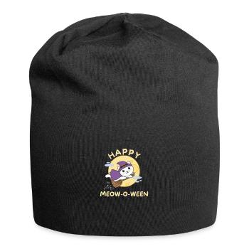 Chat Joyeux Halloween Joyeux Miaou-o-ween - Bonnet en jersey - noir - Devant