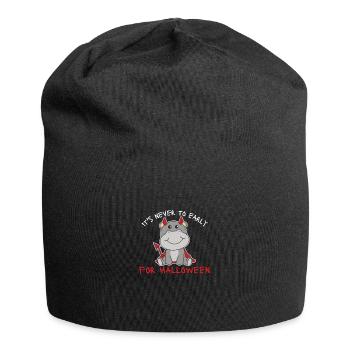 Hippo es ist nie zu früh für Halloween Teufel - Jersey-Beanie - Schwarz - Vorne