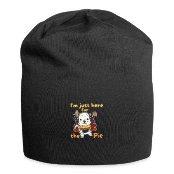 thanksgiving day outfits turkey dalmatian pie - Jersey Beanie - black - Front