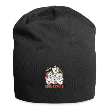 Arbre de Noël de l’ours polaire Joyeux Noël - Bonnet en jersey - noir - Devant