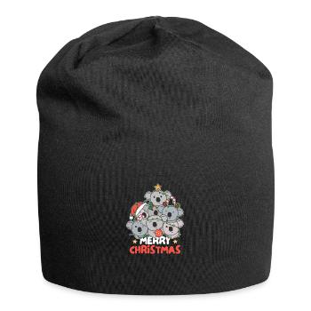 Koala Arbre de Noël Joyeux Noël - Bonnet en jersey - noir - Devant