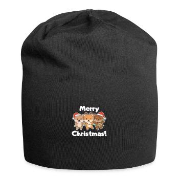 Shiba Inu Joyeux Noël Noël Chiens mignons - Bonnet en jersey - noir - Devant