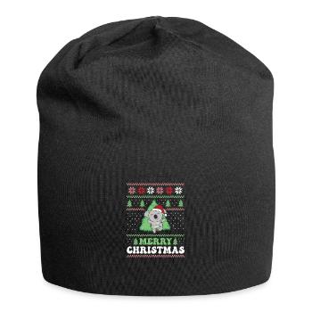 Joyeux Noël rétro moche Noël Koala - Bonnet en jersey - noir - Devant