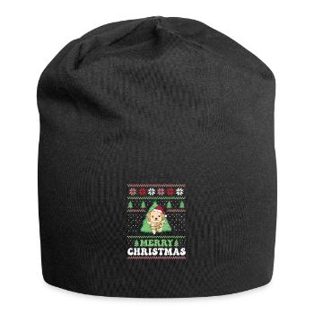 Joyeux Noël rétro moche Noël Labrador - Bonnet en jersey - noir - Devant