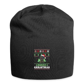 Joyeux Noël rétro moche Noël Labrador - Bonnet en jersey - noir - Devant