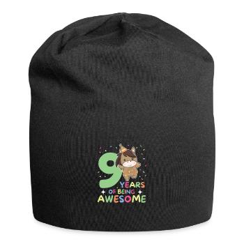 Horse for 9th birthday Children nine years old - Jersey Beanie - black - Front