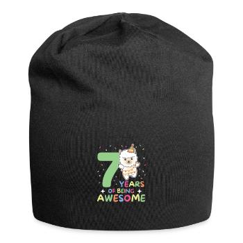 Alpaga pour les enfants de 7 ans de sept ans - Bonnet en jersey - noir - Devant