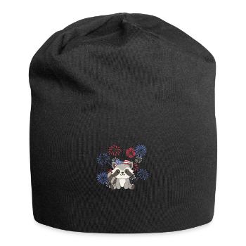 4 juillet American Raccoon for Kids USA - Bonnet en jersey - noir - Devant