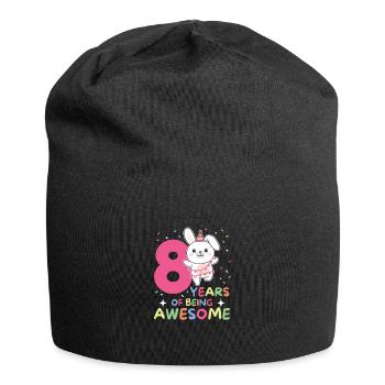 Hase zum 8. Geburtstag Kinder acht Jahre alt - Jersey-Beanie - Schwarz - Vorne
