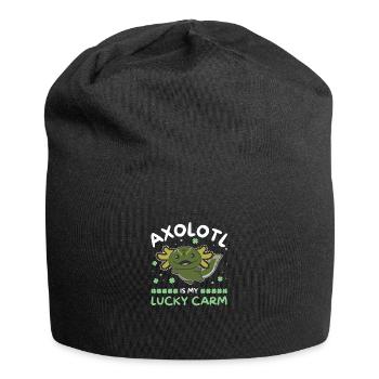 Axolotl est ma voiture chanceuse Kleeblatt St Patricks Day - Bonnet en jersey - noir - Devant
