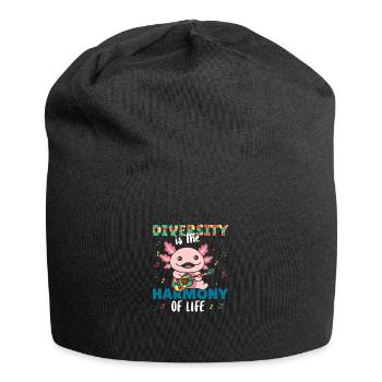 Autism Awareness Month Puzzle Music Axolotl - Jersey Beanie - black - Front