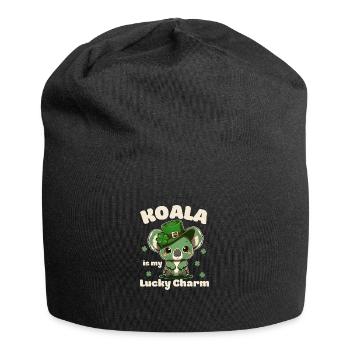 Koala is my lucky carm Clover St Patrick's Day - Jersey Beanie - black - Front
