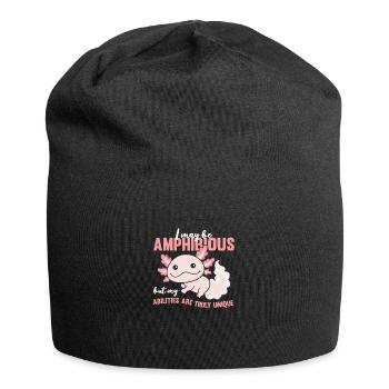 Axolotl Amphibians Salamander cute axolotl - Jersey Beanie - black - Front