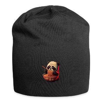 Mais d’abord ramen panda doux mange des ramen - Bonnet en jersey - noir - Devant