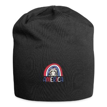 4 juillet American Raccoon for Kids USA - Bonnet en jersey - noir - Devant