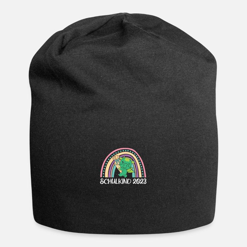 Schulkind 2023 Einschulung Drache Schule - Jersey-Beanie - Schwarz