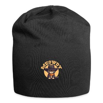 Meowdy Howdy Katze Cowboyhut süße Katzen - Jersey-Beanie - Schwarz - Vorne
