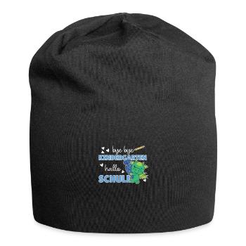 bye bye Kindergarten hallo Schule Drache - Jersey-Beanie - Schwarz - Vorne