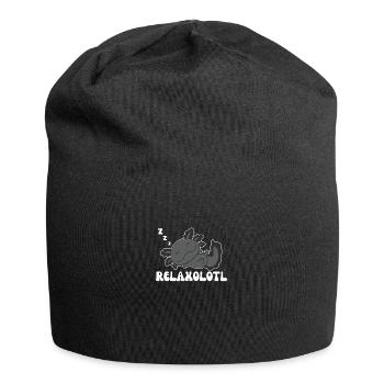 Relaxolotl Axolotl lovers sweet animals relax - Jersey Beanie - black - Front