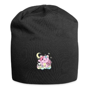 Kawaii Gothic Cat Pastel Gothic Goth - Jersey Beanie - black - Front