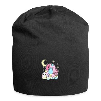 Kawaii Platypus Sloth Pastel Gothic - Jersey Beanie - black - Front