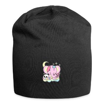 Kawaii Gothic Elephant Pastel Gothic Goth - Jersey Beanie - black - Front