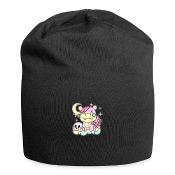 Kawaii Gothic Hippo Pastel Gothic Goth - Jersey Beanie - black - Front