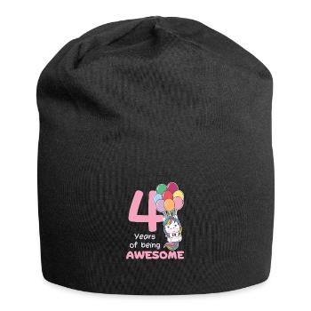 Licorne pour les enfants de 4 ans de quatre ans - Bonnet en jersey - noir - Devant