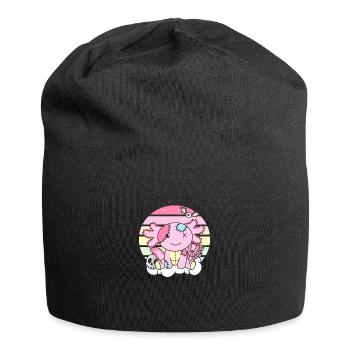 Kawaii Gothic Axolotl Pastel Gothic Goth - Jersey Beanie - black - Front
