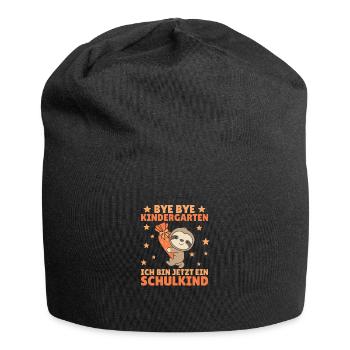 bye bye Kindergarten ich bin jetzt ein Schulkind - Jersey-Beanie - Schwarz - Vorne