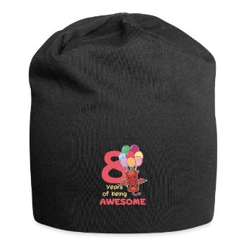 Drache zum 8. Geburtstag Kinder acht Jahre alt - Jersey-Beanie - Schwarz - Vorne